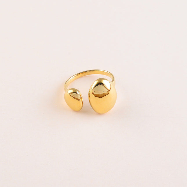 Bague ouverte - double ovale