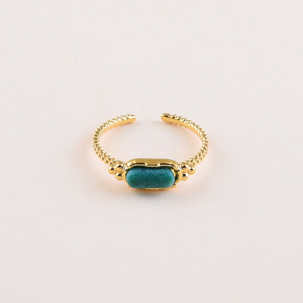 Bague fine - tige en pierre naturelle