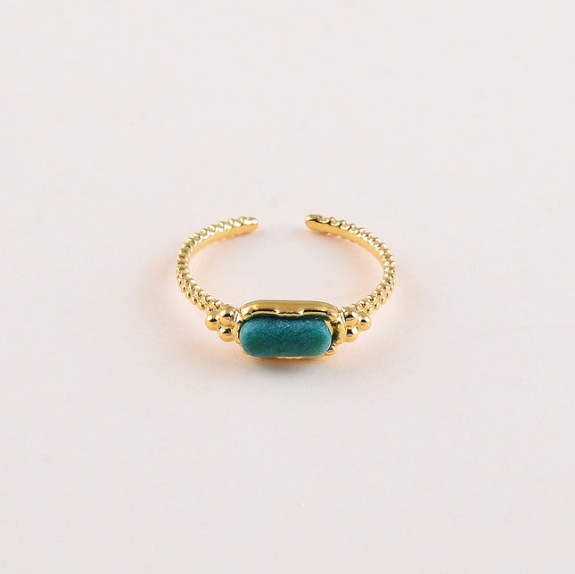 Bague fine - tige en pierre naturelle