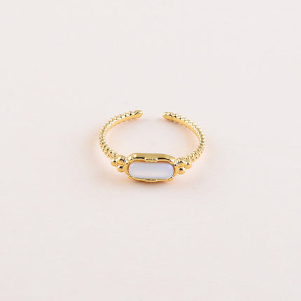 Bague fine - tige en pierre naturelle