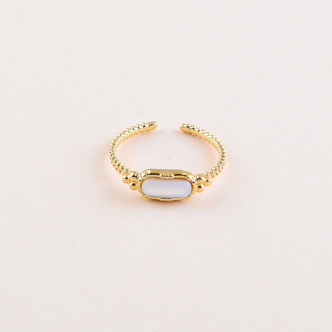 Bague fine - tige en pierre naturelle