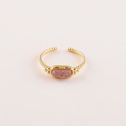 Bague fine - tige en pierre naturelle