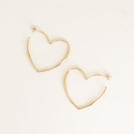 Hoop earrings - heart shape