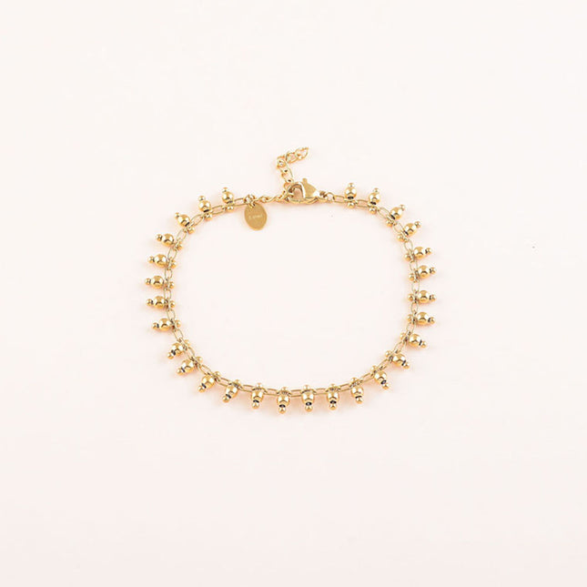 Bracelet - perles boules pendantes