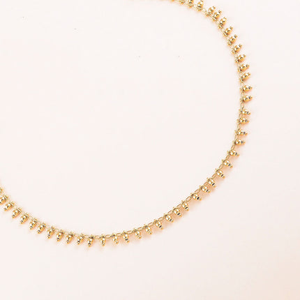 Collier - perles boules pendantes