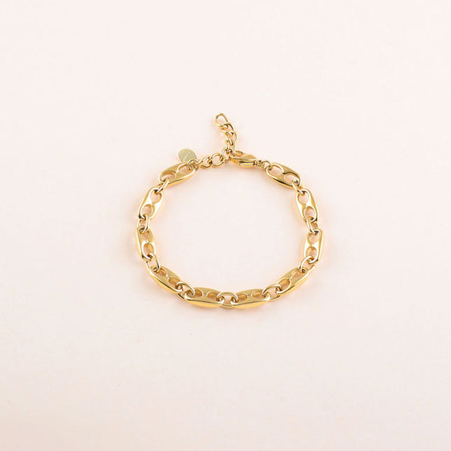 Bracelet - maille type grain de café