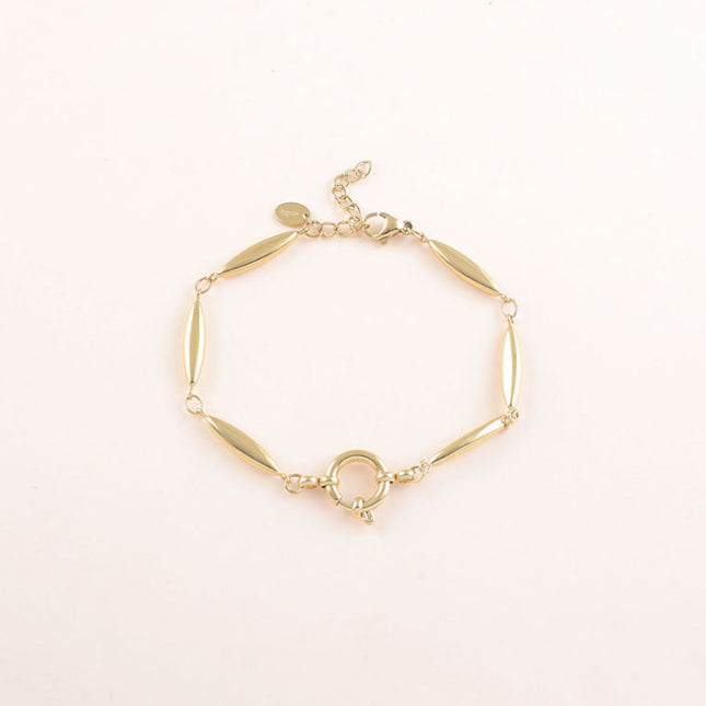 Bracelet - tubes ovales et fermoir bouée