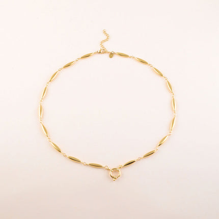 Collier - tubes ovales et fermoir bouée