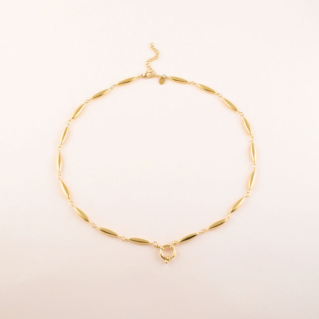 Collier - tubes ovales et fermoir bouée