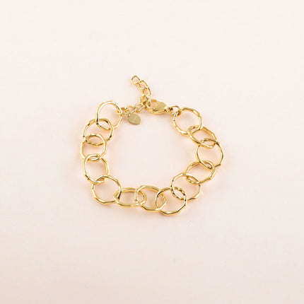 Bracelet - anneaux ovales effet brossés