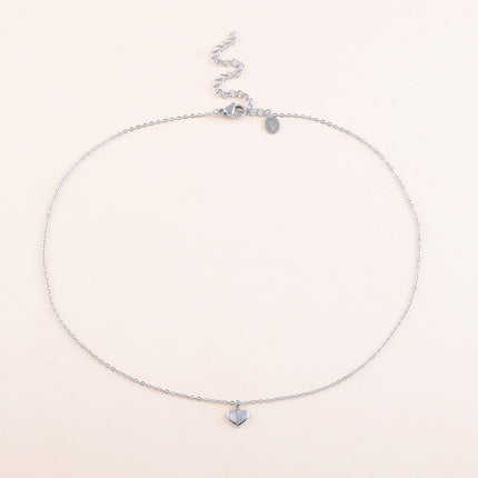 Collier - pendentif coeur effet brossé