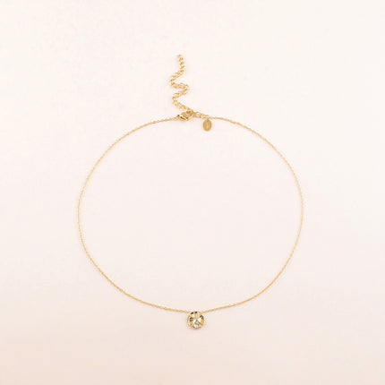 Collier - pendentif fleur texturée
