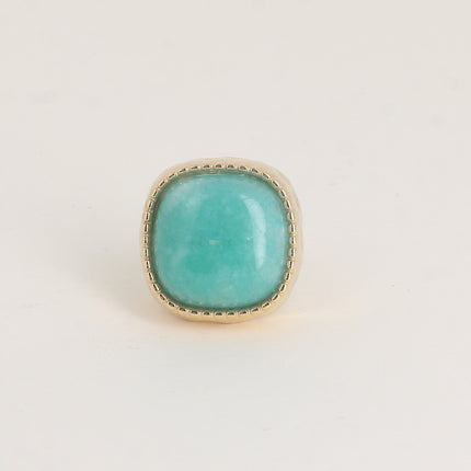 Bague - pierre naturelle carrée