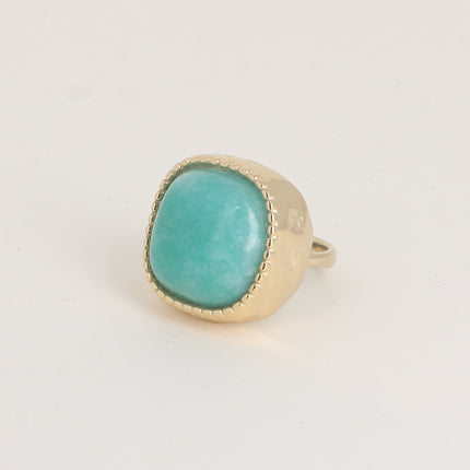 Bague - pierre naturelle carrée