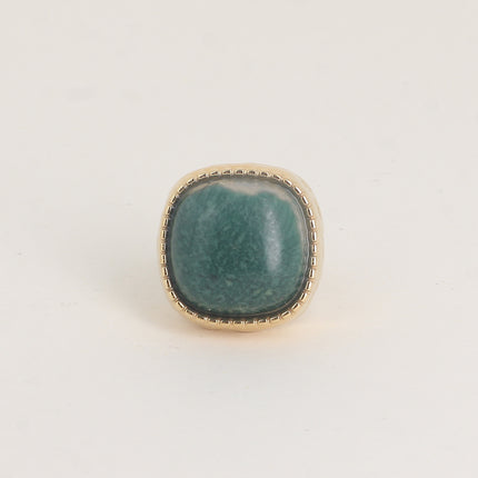 Bague - pierre naturelle carrée