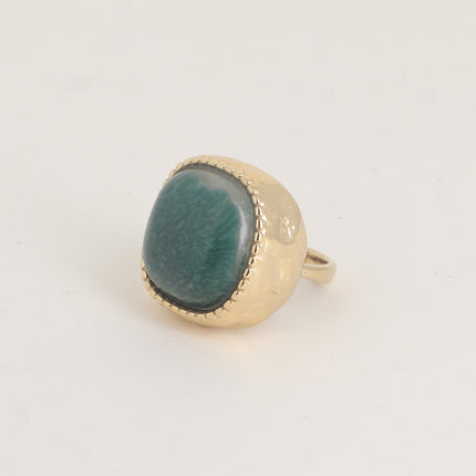 Bague - pierre naturelle carrée