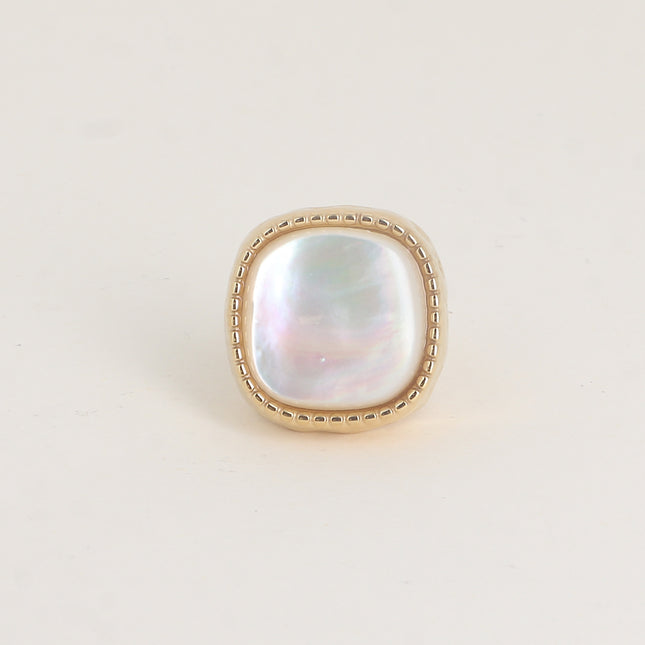 Bague - pierre naturelle carrée