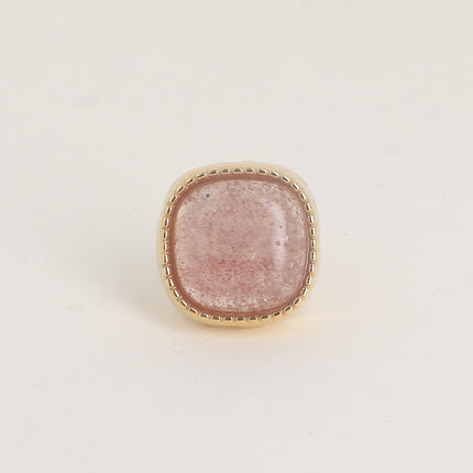 Bague - pierre naturelle carrée