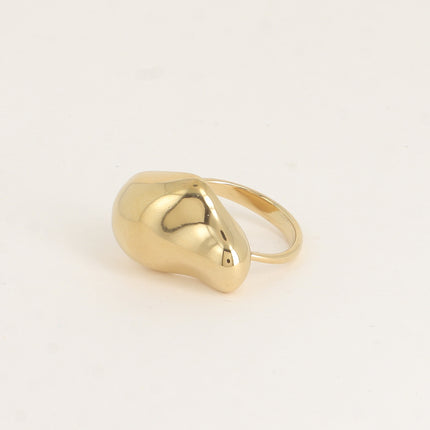 Bague - forme ondulée bombée martelée