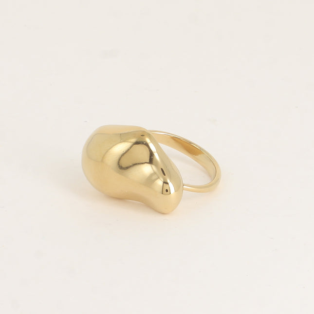 Bague - forme ondulée bombée martelée