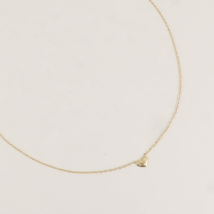 Collier - pendentif coeur effet brossé