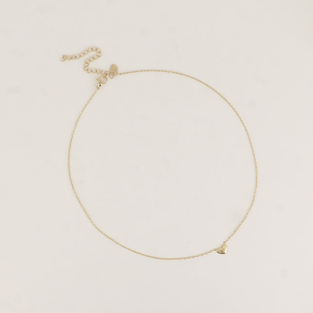Collier - pendentif coeur effet brossé