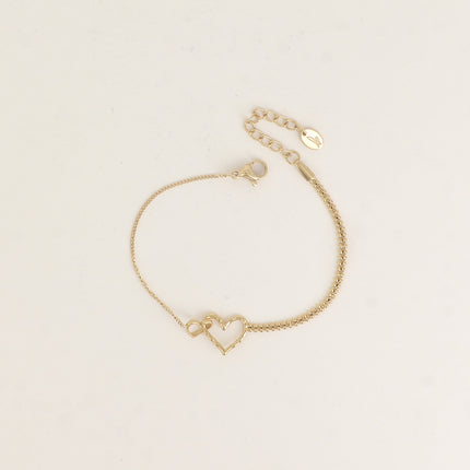 Bracelet - deux coeurs ajourés
