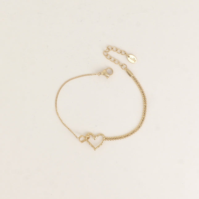 Bracelet - deux coeurs ajourés