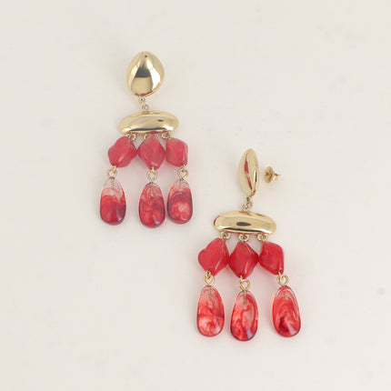 Drop earrings - resin drop pieces