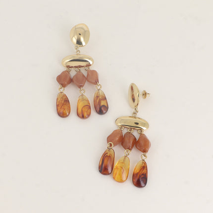 Drop earrings - resin drop pieces