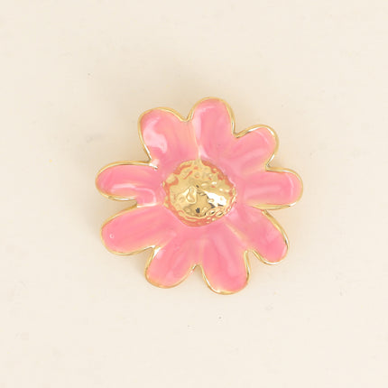 Broche - motif fleur en émail