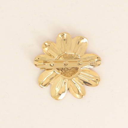 Broche - motif fleur en émail