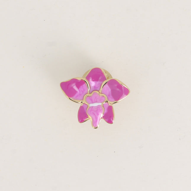 Pin's - orchidée en émail