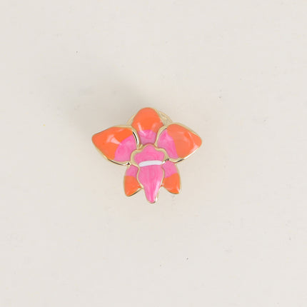 Pin's - orchidée en émail