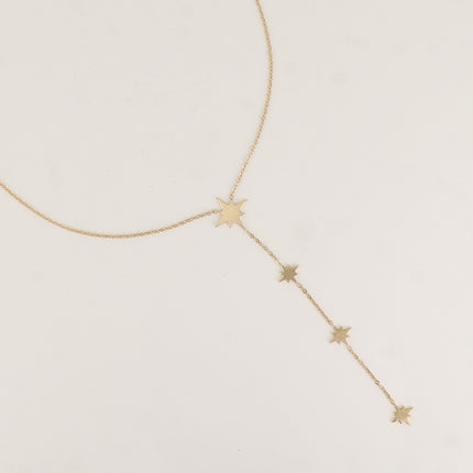 Collier Y - grandes étoiles du Nord effet brossées