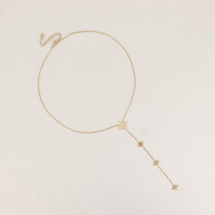 Collier Y - grandes étoiles du Nord effet brossées