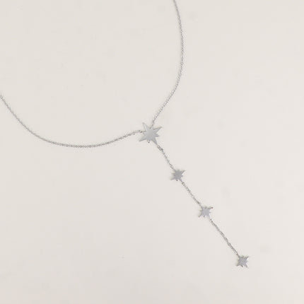 Collier Y - grandes étoiles du Nord effet brossées