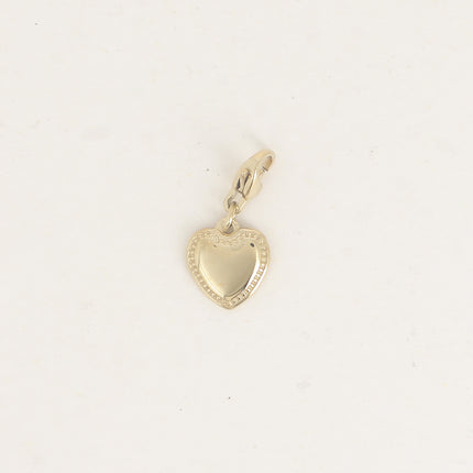 Charm - coeur aux contours texturés - Lot de 3 pcs à 2,2€/pc
