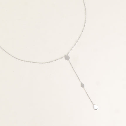 Collier Y - pastilles en forme de goutte