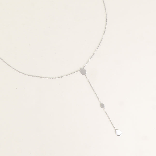 Collier Y - pastilles en forme de goutte