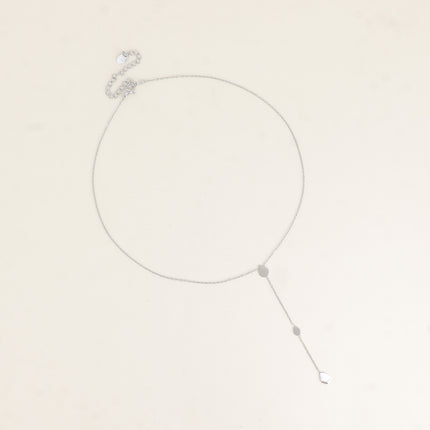 Collier Y - pastilles en forme de goutte
