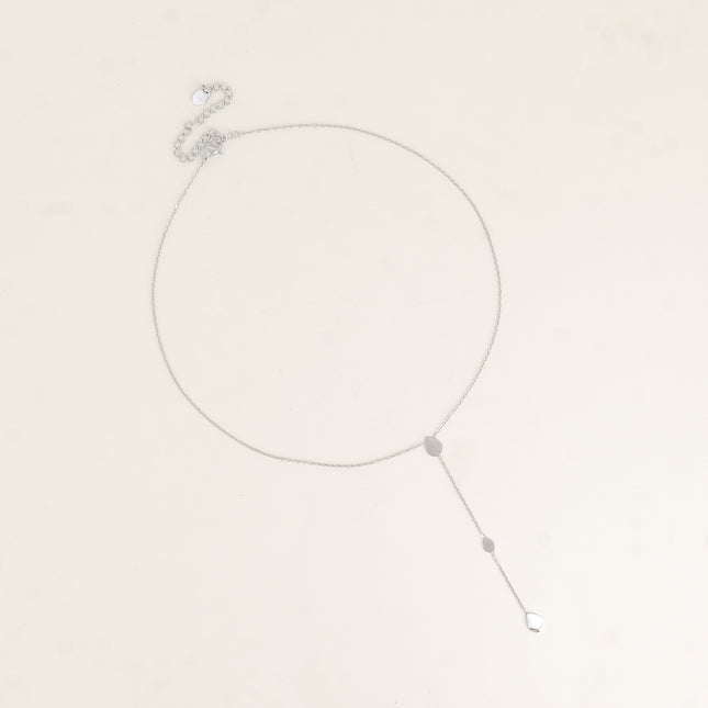 Collier Y - pastilles en forme de goutte