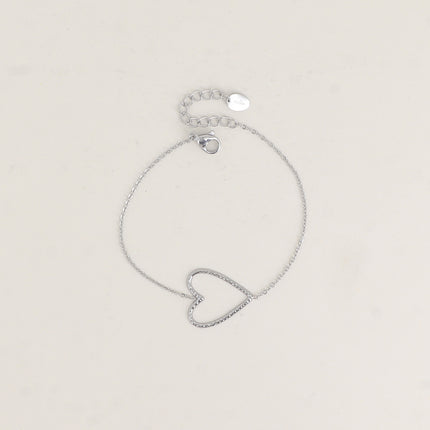 Bracelet - pendentif en forme de coeur ajouré