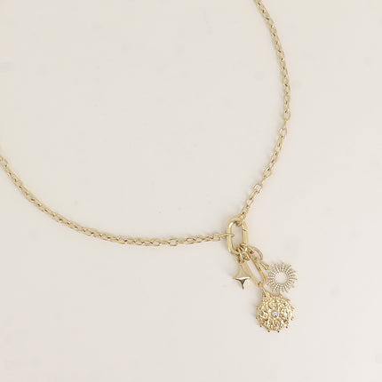 Collier - breloques (soleil, étoiles, lunes)