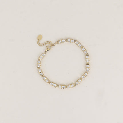 Bracelet - maillons de 2 cristaux et 2 barres