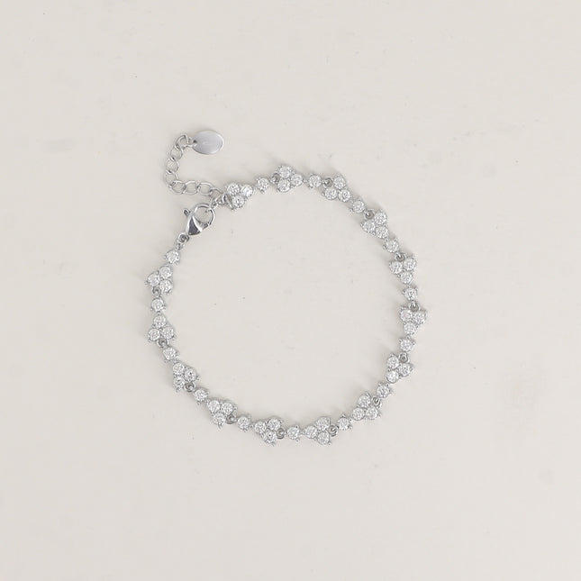 Bracelet - maillons de 4 cristaux