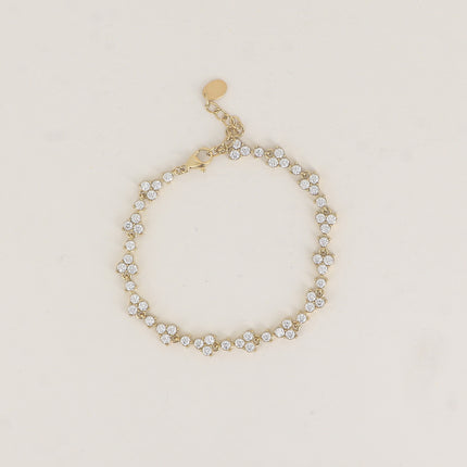 Bracelet - maillons de 4 cristaux