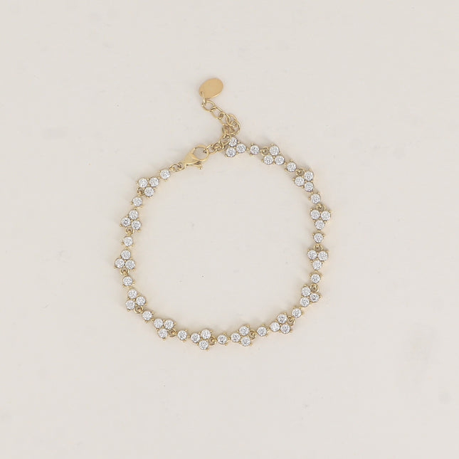Bracelet - maillons de 4 cristaux