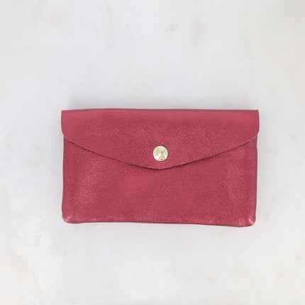 Pochette Barcelone - 1 bouton aimanté, 1 zip et 3 poches