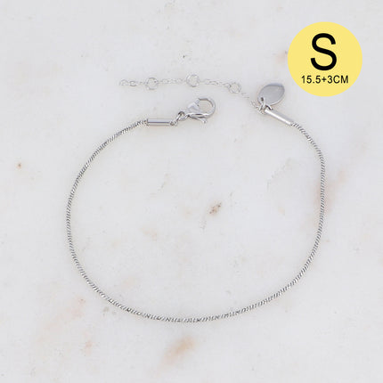 Bracelet Arial S - UNISEX - maille fine torsadée 18,5 cm
